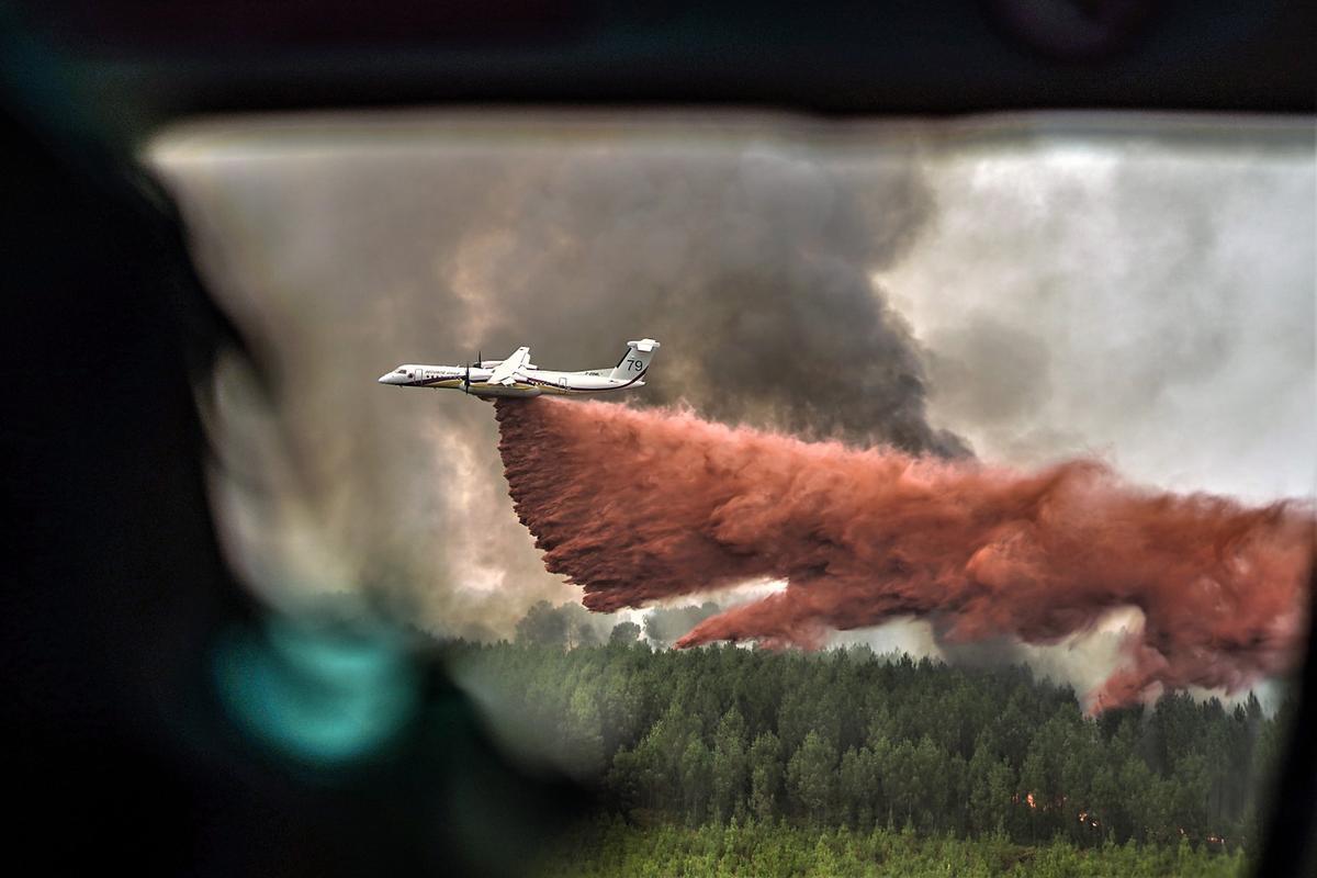 Incendios forestales en el suroeste de Francia