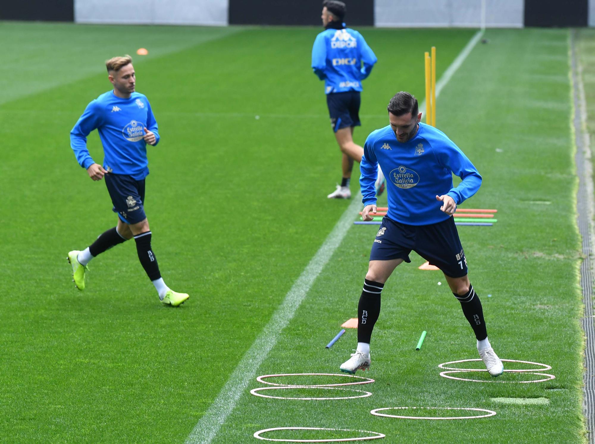 Último entrenamiento del Deportivo antes de medirse al Celta B