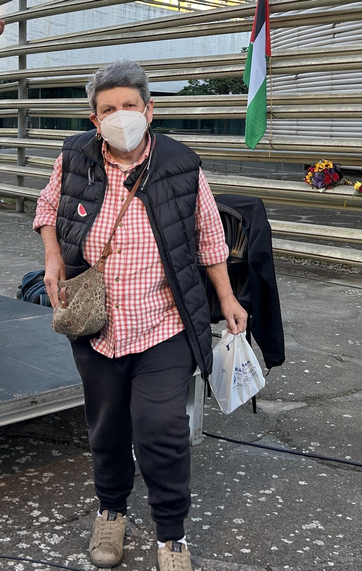 María Teresa, tras una de sus intervencioines.