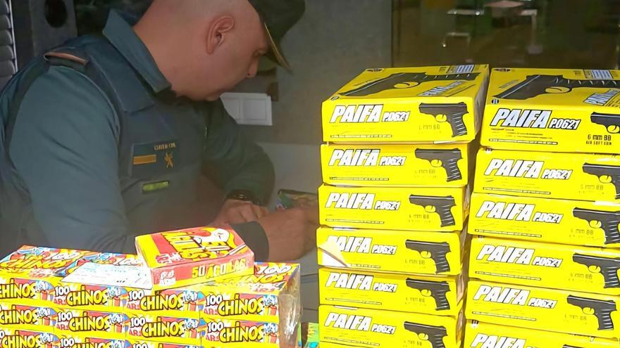 Intervienen 19.186 artificios pirotécnicos y 23 armas de airsoft durante las fallas celebradas en Castellón
