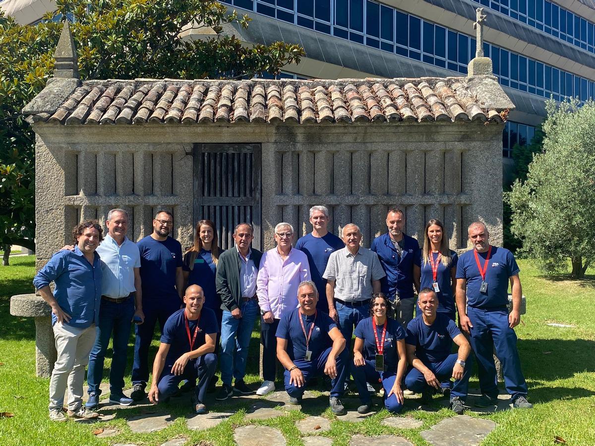 Pepe Álvarez, de UGT, en su visita a Stellantis Vigo.