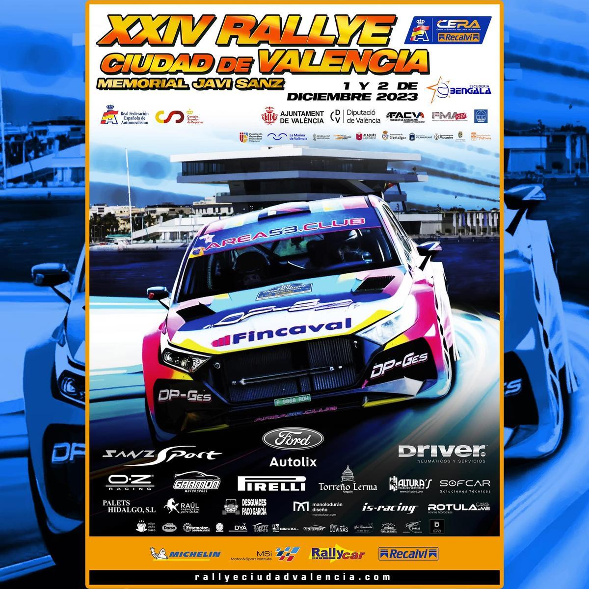 La última prueba de la CERA-RECALVI 2023 el XXIV RALLYE CIUDAD DE VALENCIA, MEMORIAL JAVI SANZ constará de un total de ocho Tramos Cronometrados.