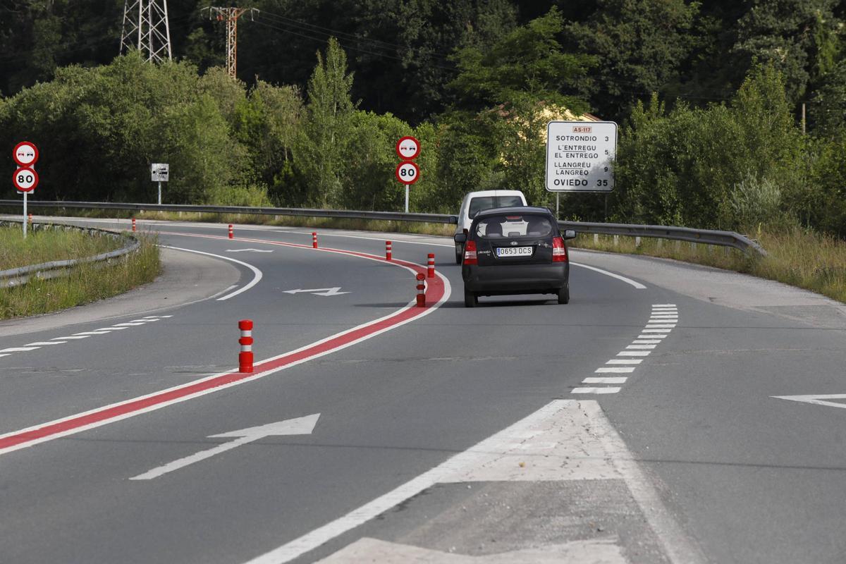 El enlace del Corredor en la zona de Carrio y Barredos.