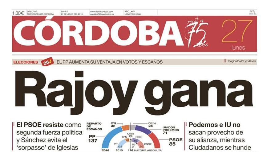 La portada de CÓRDOBA