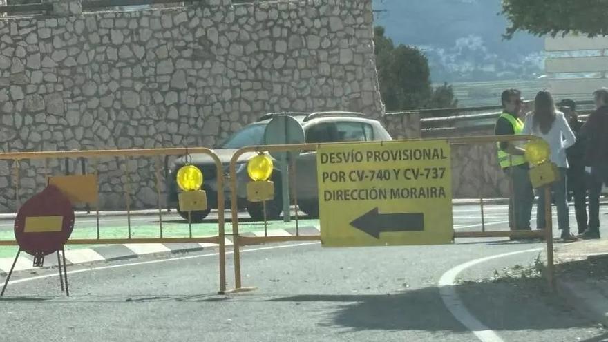 El desviament per les obres de la carretera de Teulada a Moraira