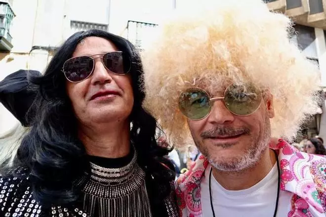 Las 'niñas de la Banda de Teror' en su cita carnavalera del Día de Vegueta