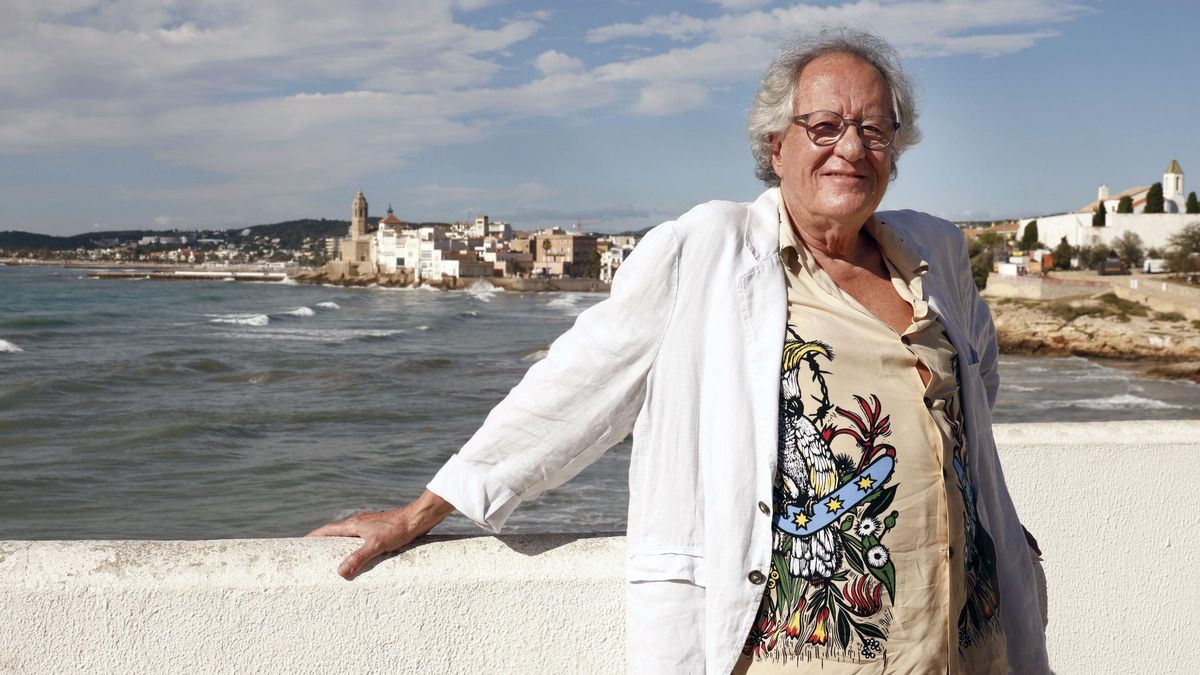 El actor australiano Geoffrey Rush posa ante los fotógrafos en Sitges