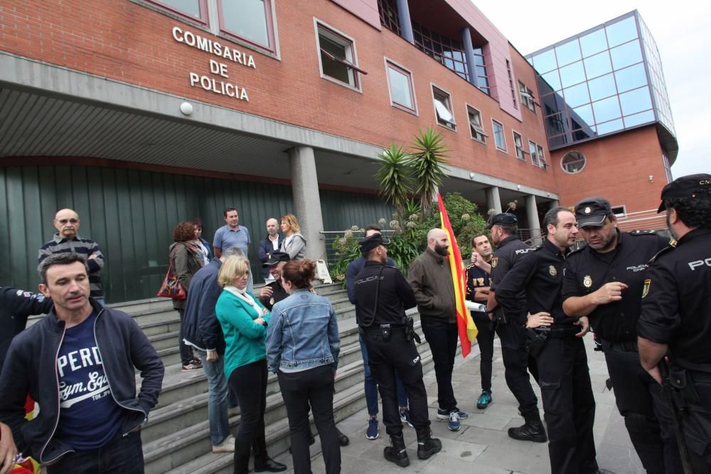 Los policías destinados en Cataluña llegan a Gijón