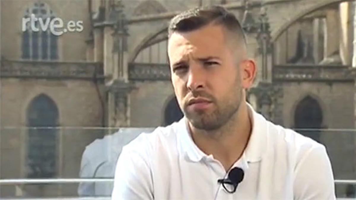 Jordi Alba habló del Barça y de la Selección para TVE