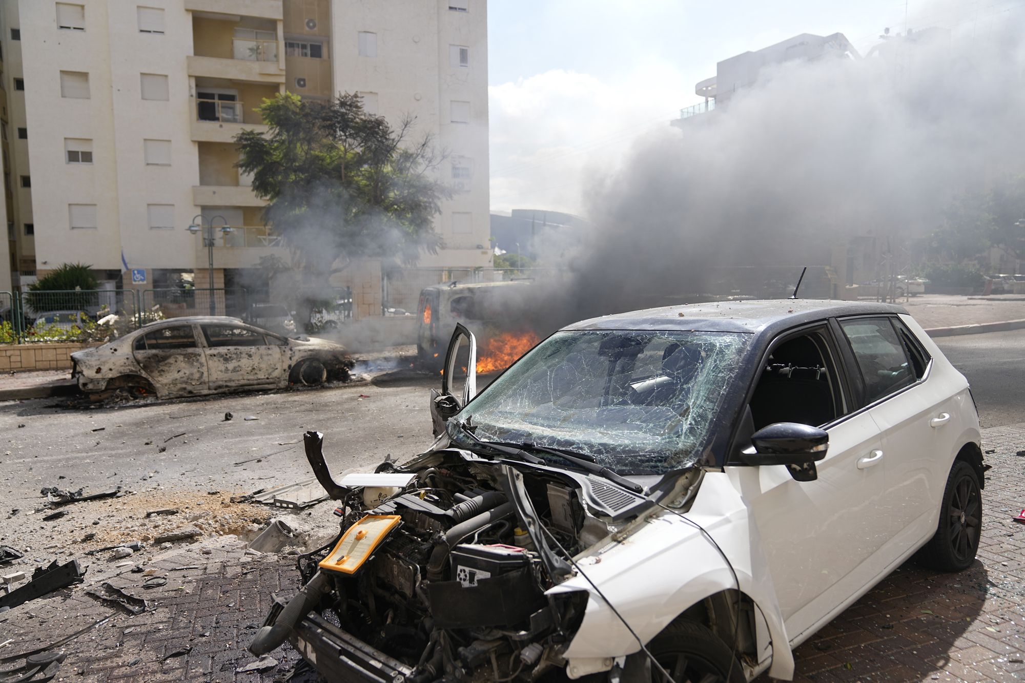 Ataque procedente de la Franja de Gaza en Ashkelon, Israel.