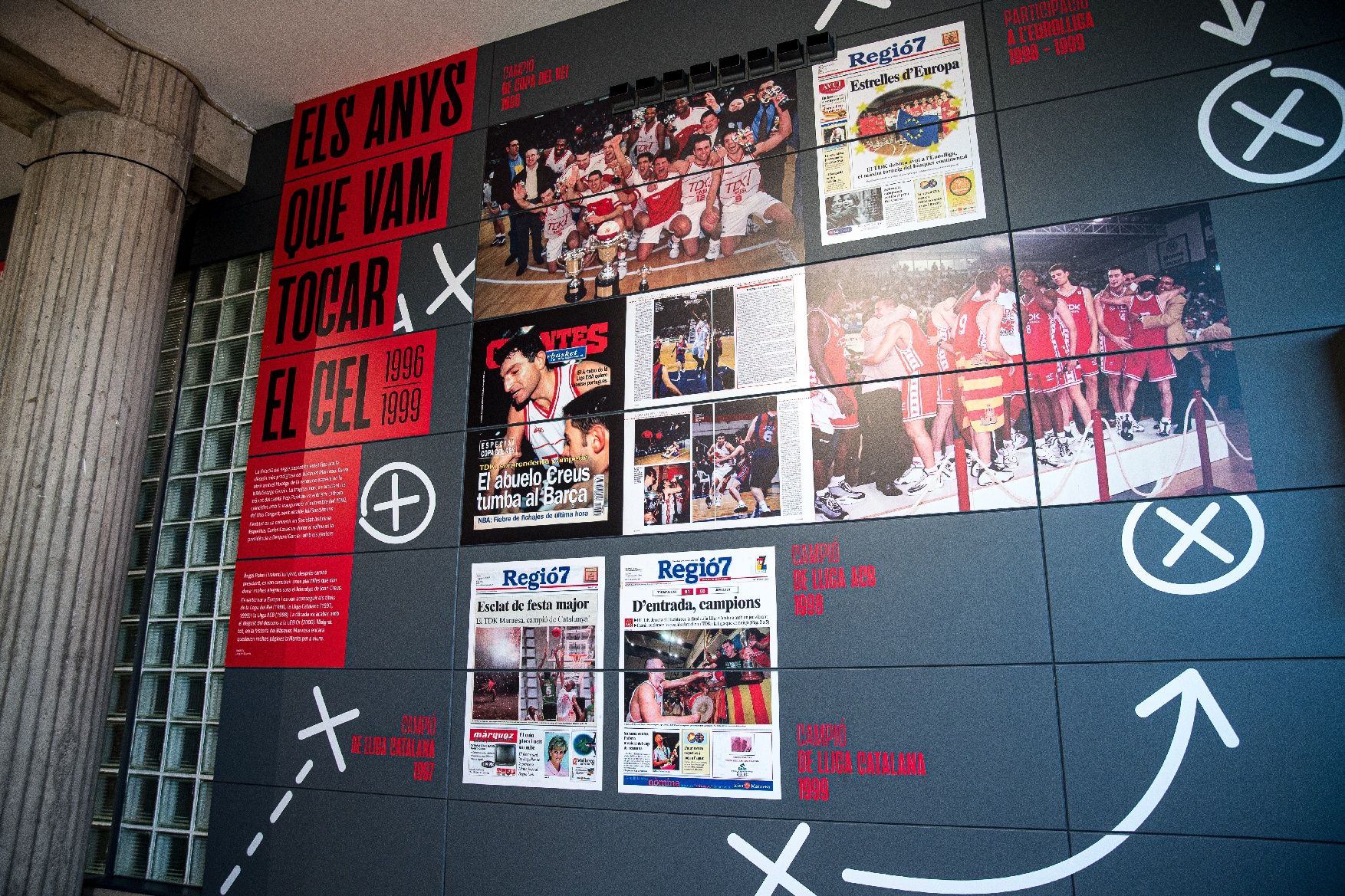S'inaugura al Nou Congost una exposició permanent sobre la història del Bàsquet Manresa i la consecució de la Lliga ACB fa 25 anys