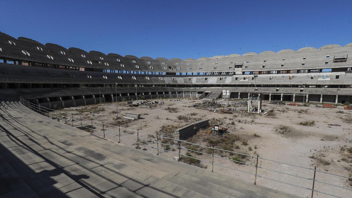 Estado actual de las obras del Nou Mestalla.