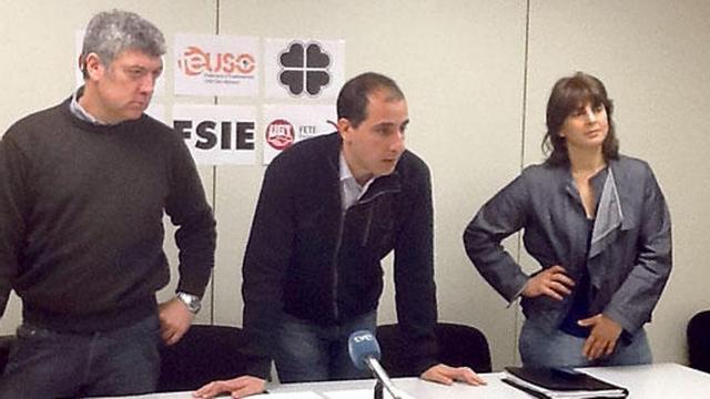 Los representantes de FSIE, USO y UGT no descartan movilizaciones y una huelga.