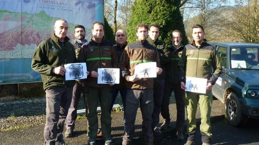 Los guardas con sede en La Rodriga (Salas) homenajean a sus colegas asesinados en Lérida.