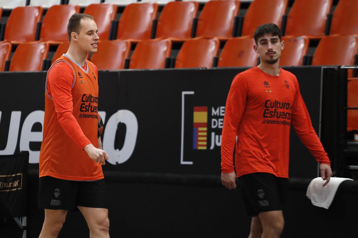 Ferrando durante un entrenamiento en la Fonteta