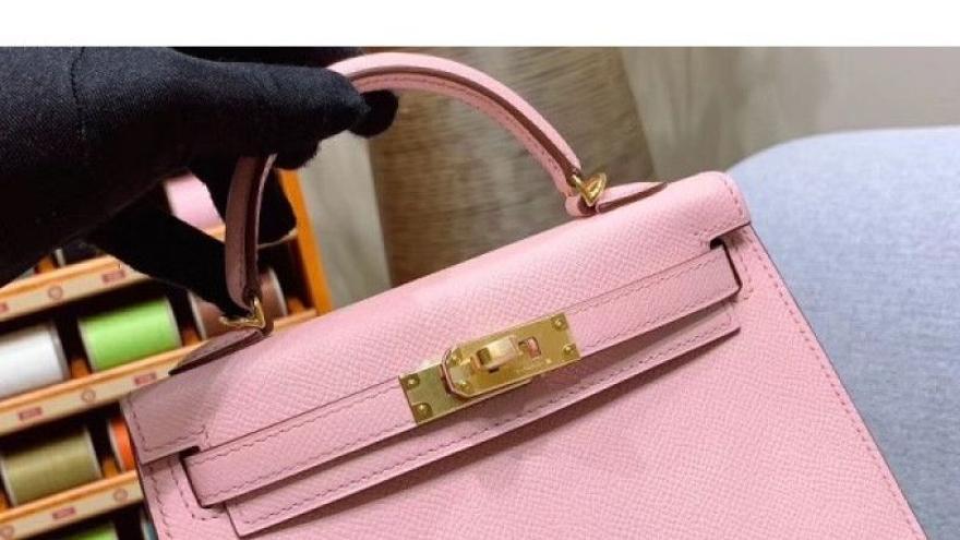 Bolso Mini Kelly rosa.