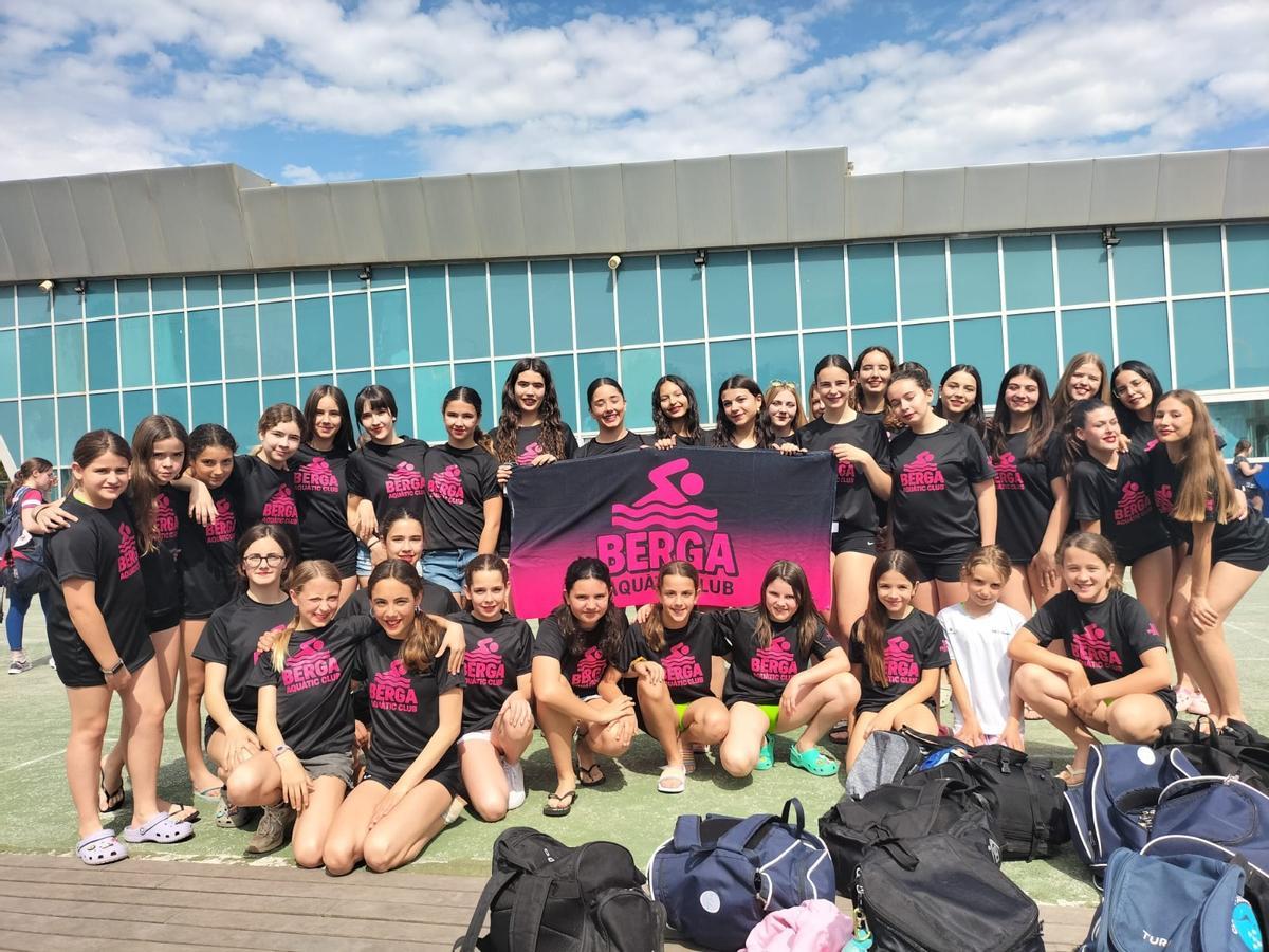 Les competidores del Berga Aquatic Club Esportiu en totes les categories