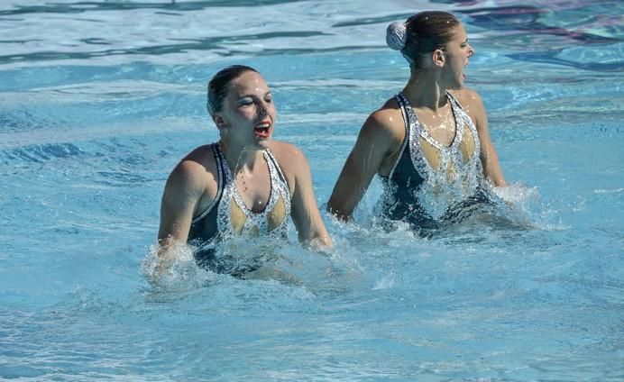 LAS PALMAS DE GRAN CANARIA A 28/05/2017. Natación sincronizada / Final de dúo libre y de dúo mixto de la competición internacional en la piscina  Metropole. FOTO: J.PÉREZ CURBELO