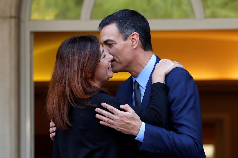 Reunión de Pedro Sánchez y Francina Armengol