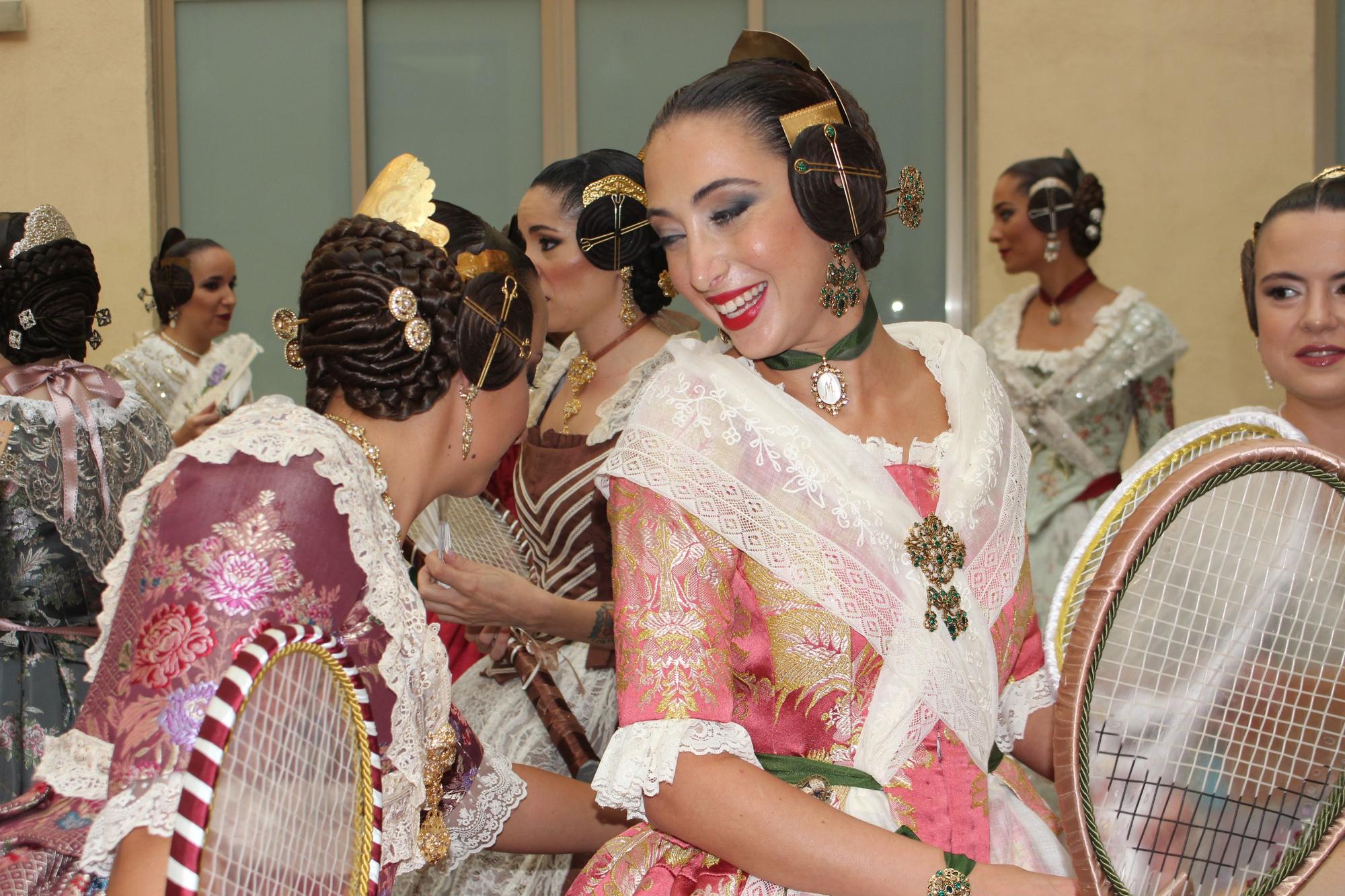 Las candidatas a falleras mayores de València, en la Batalla de Flores