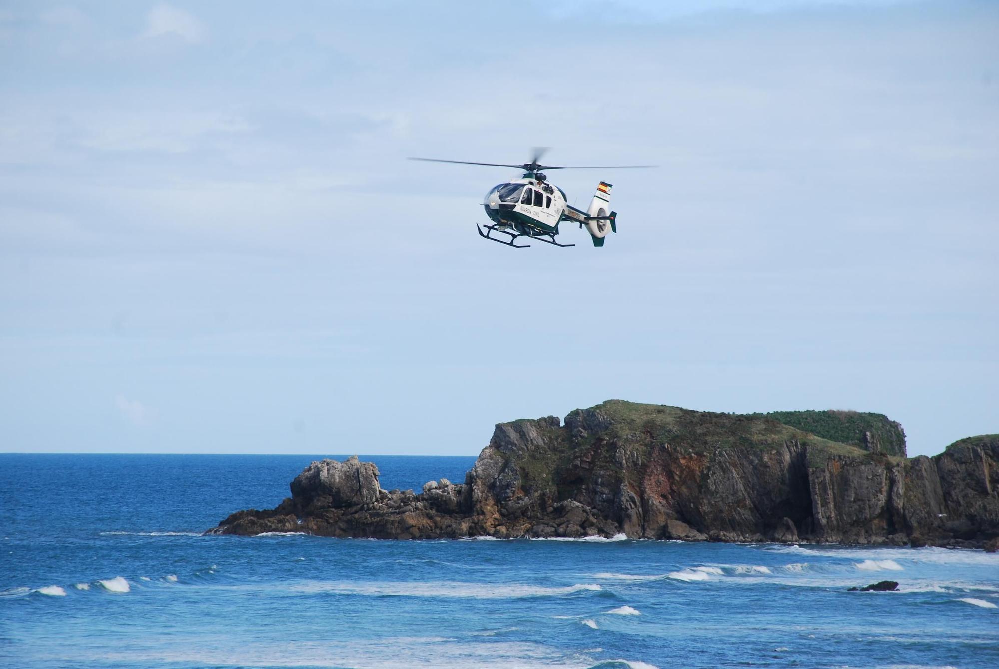 Búsqueda de un desaparecido en el mar en Llanes