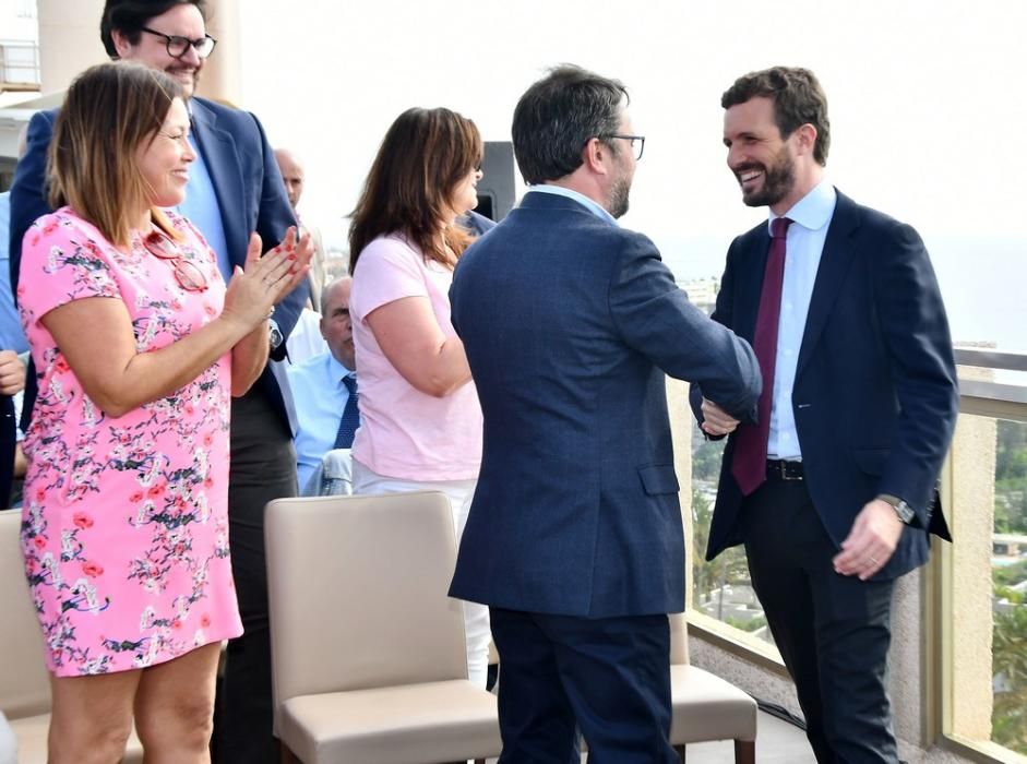 Encuentro de Pablo Casado (PP) con hoteleros en el sur de Gran Canaria