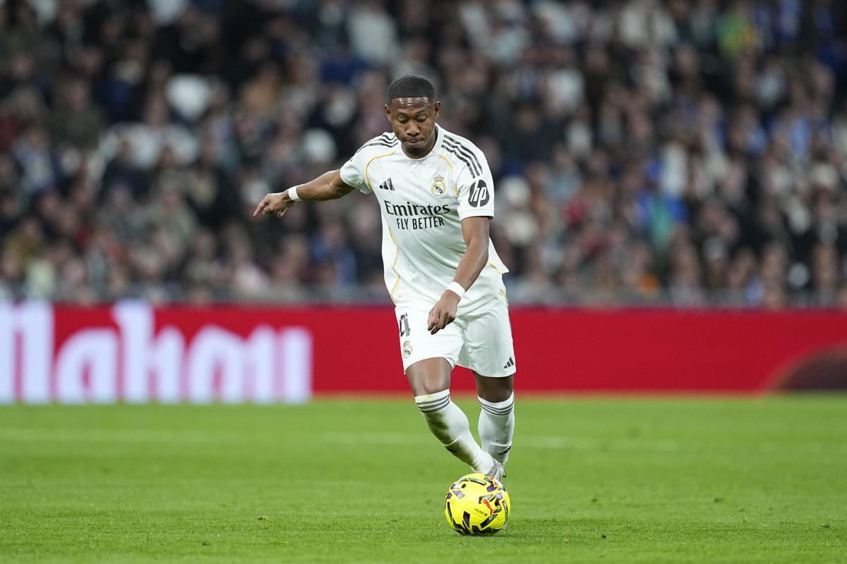David Alaba durante el partido de Liga entre Real Madrid y Real Sociedad