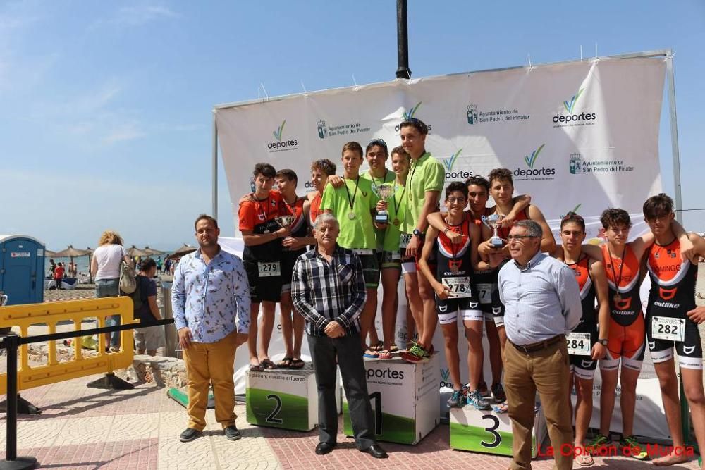 Final de triatlón de deporte escolar