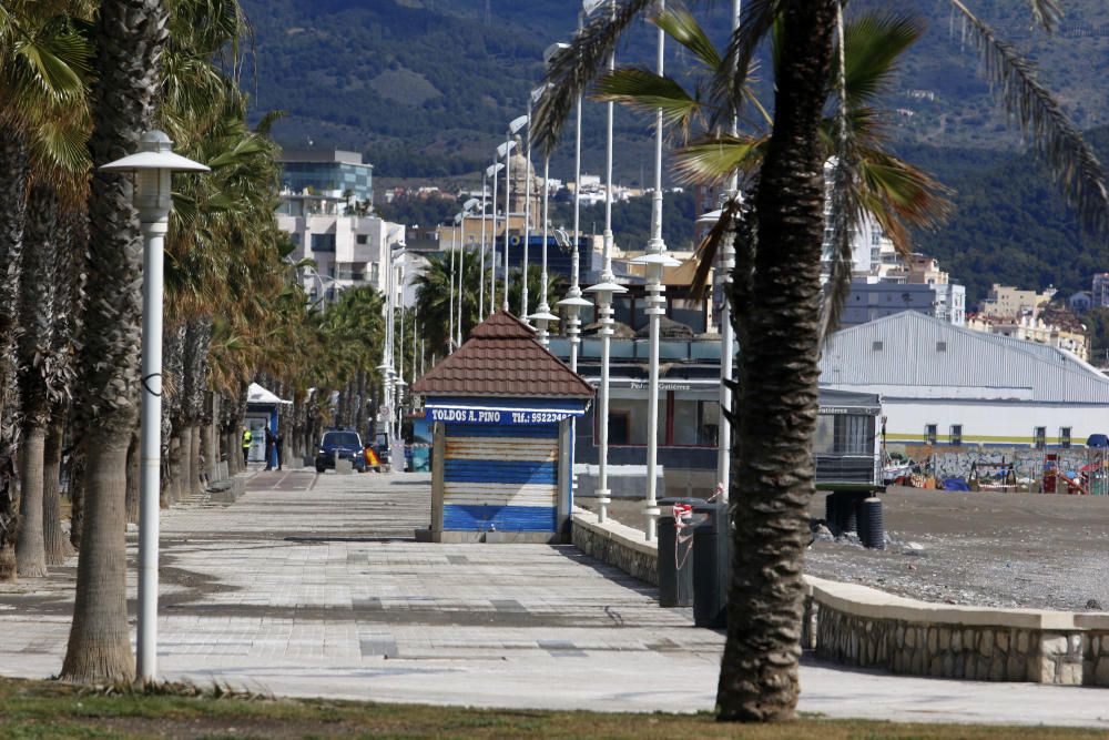 Playas cerradas en Málaga en el inicio de la primavera