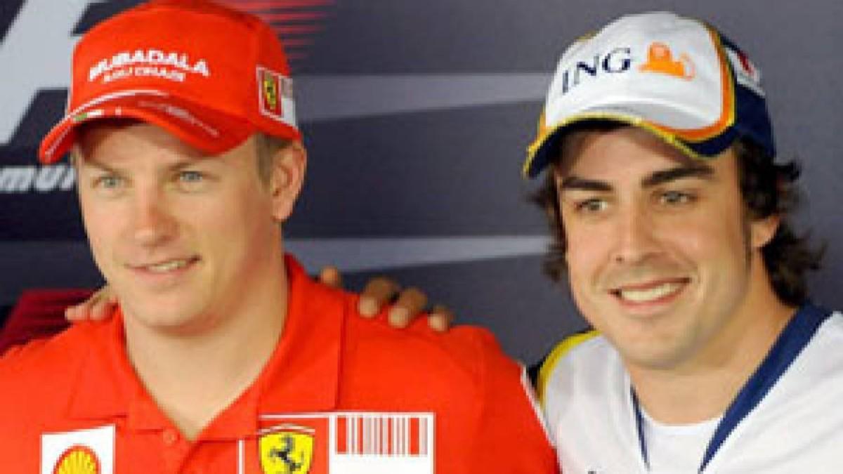 Alonso junto a Raikkonen 