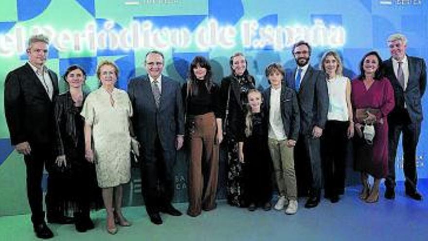 La família Moll-Sarasola, en la celebració d’ahir a la nit.