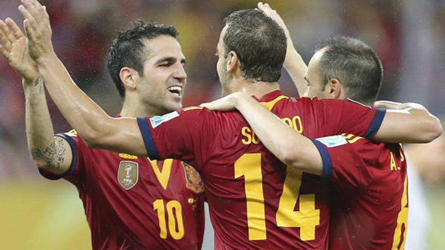 España firma la mayor goleada de la historia de la Confederaciones