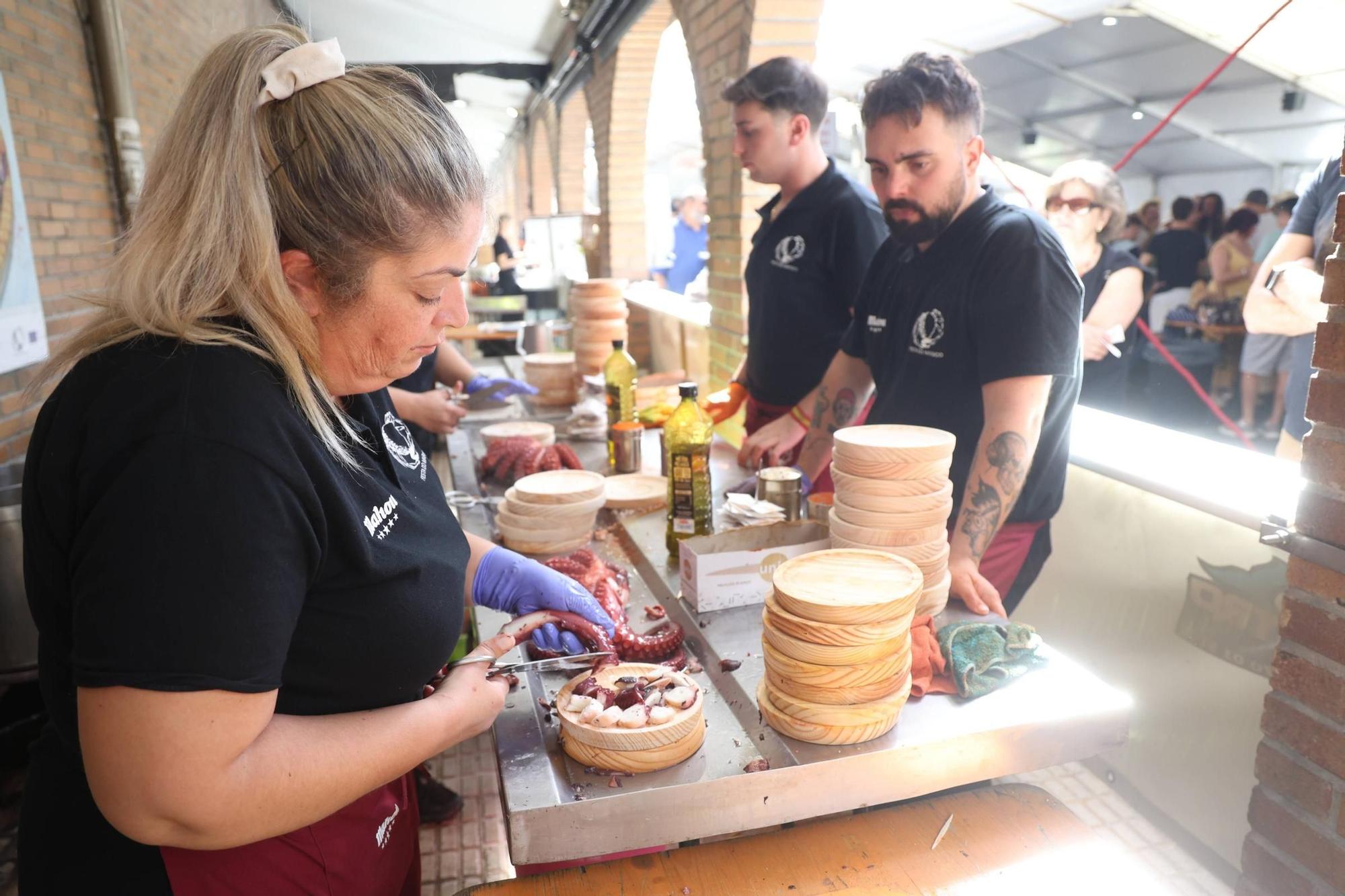 La Festa do Marisco de O Grove, esta mañana.