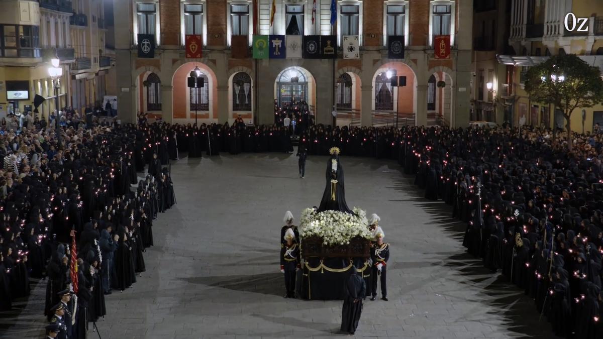 Procesión de la Virgen de la Soledad 2023 desde la Plaza Mayor de Zamora