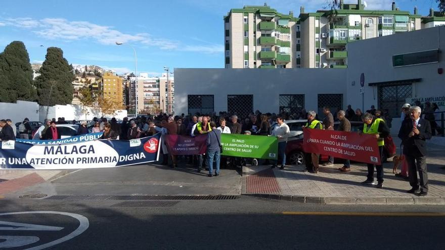 Protesta en el centro de salud de El Palo.