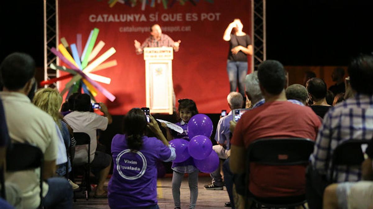 Pablo Iglesias, en un míting a Rubí del ’Sí que és pot’.