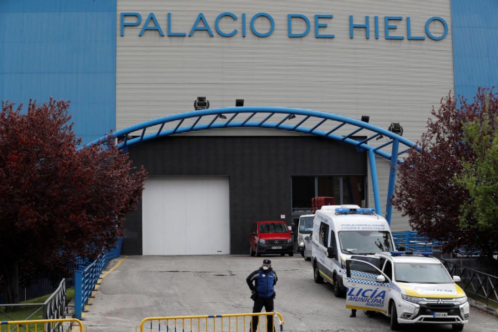 Madrid convierte una pista de patinaje sobre hielo en depósito de cadáveres