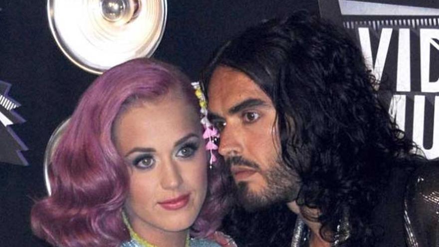 Katy Perry y Russell Brand, cuando eran un feliz matrimonio.