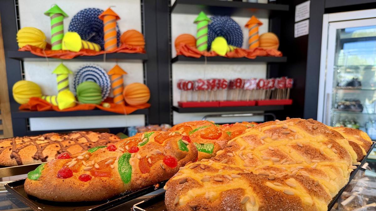 Coques variades a la pastisseria Zaguirre de Terrassa