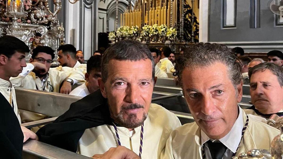 Antonio Banderas, en la Semana Santa de Málaga.