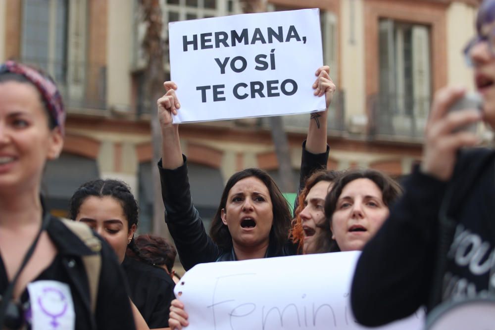 Manifestación en Málaga contra la sentencia de la Manada