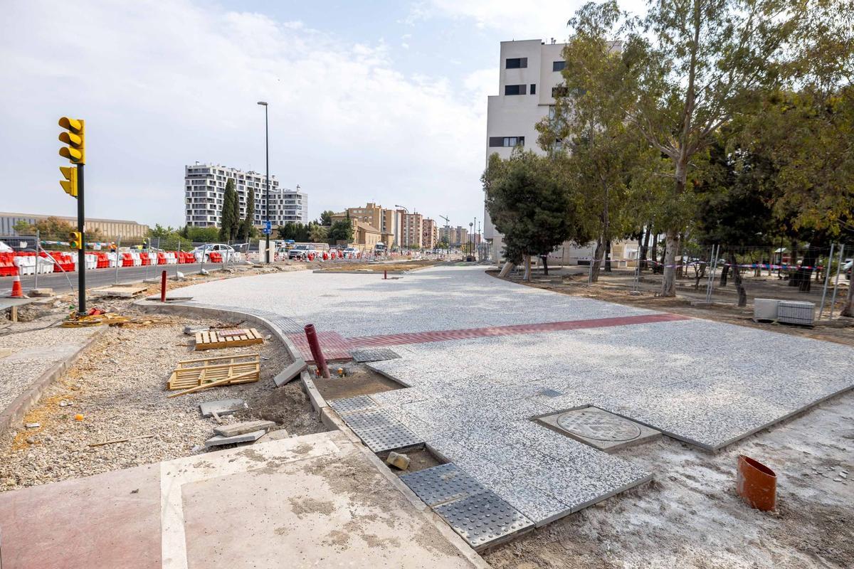 Así avanzan las obras de reforma de la primera fase en la avenida Cataluña.