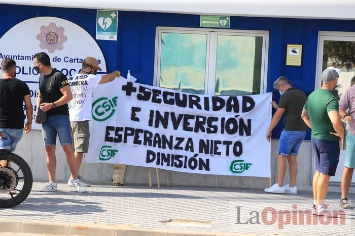 Protesta de policías en La Manga