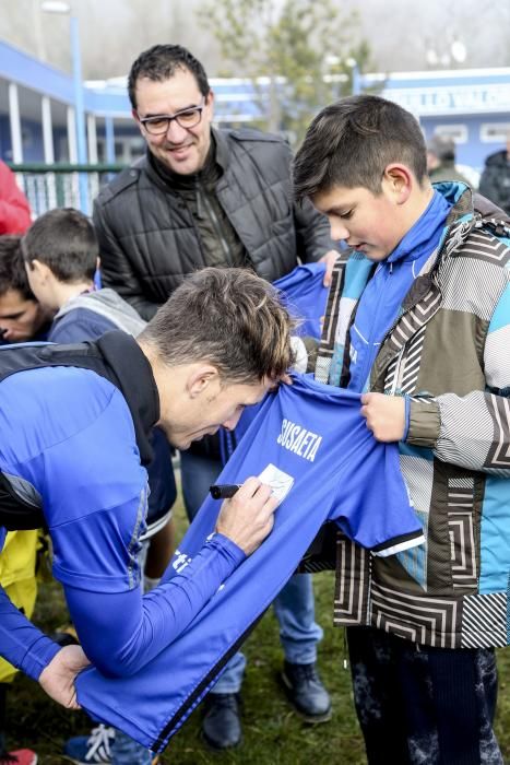 Entrenamiento a puerta abierta del Real Oviedo