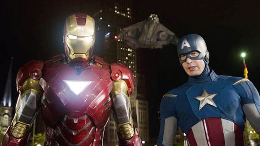 Iron Man y el Capitán América.