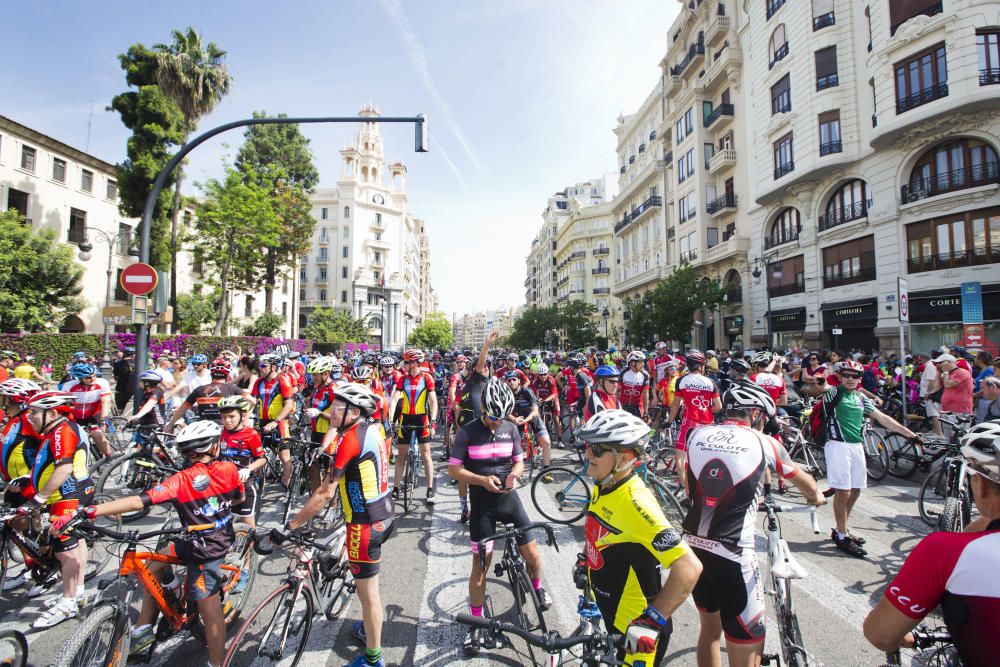 Manifestación ciclista en València