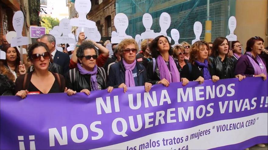 Manifestación en Málaga contra la Violencia contra las Mujeres