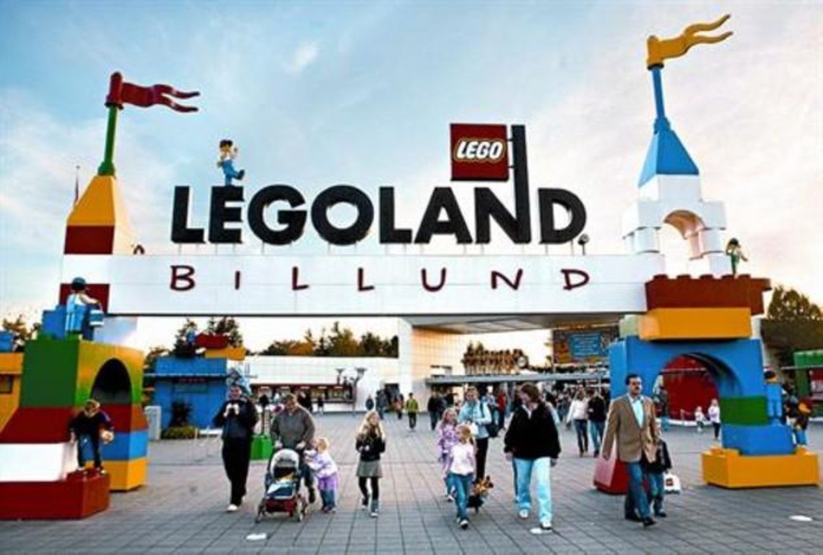Entrada del parc temàtic Legoland a Billund (Dinamarca).