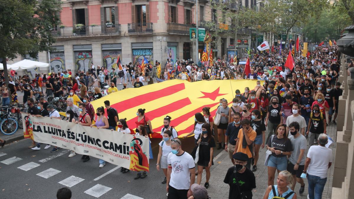 Manifestación independentista en Barcelona