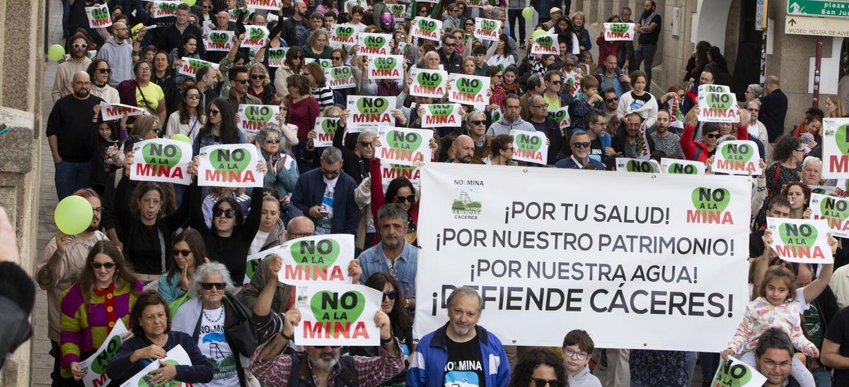 Manifestación contra la mina de litio en noviembre de 2024.